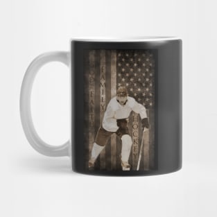 NHL Hockey Gifts - American Flag, Country, Family, Hockey Mug